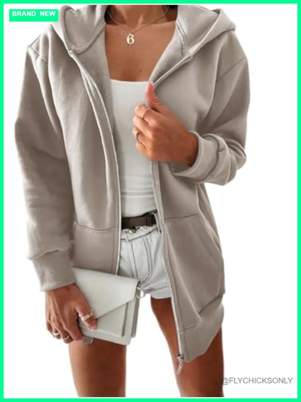 Zip Up Hoodie Plush Oversized Long Sleeve Sweatshirt